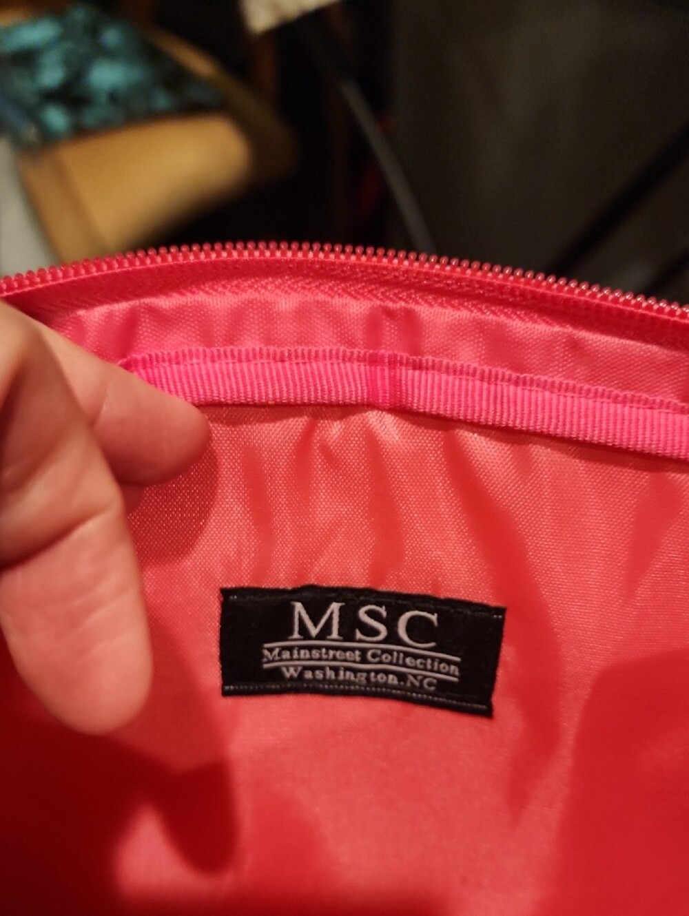 MSC Mainstreer Collextio Yellow Cosmetic Crossbody Bag with Pink Strap - Picture 2 of 6